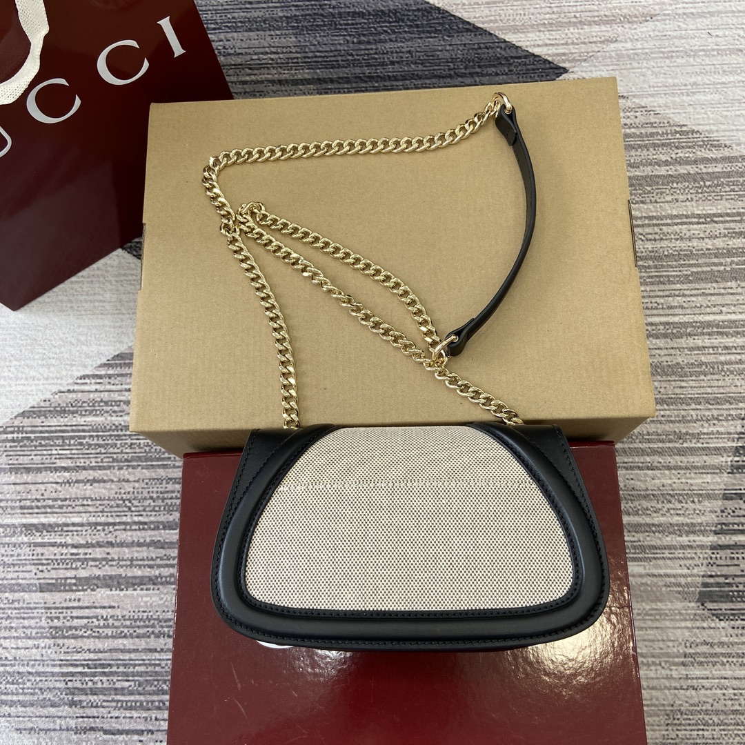 Gucci 815711 Gucci Blondie mini shoulder bag Beige?Black