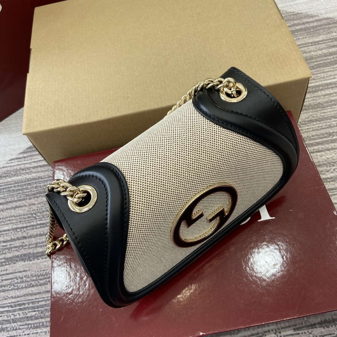 Gucci 815711 Gucci Blondie mini shoulder bag Beige?Black