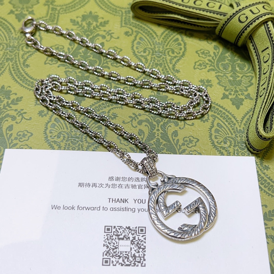 Gucci nterlocking necklace silver G2603172 Gucci Nterlocking Necklace Silver G2603172