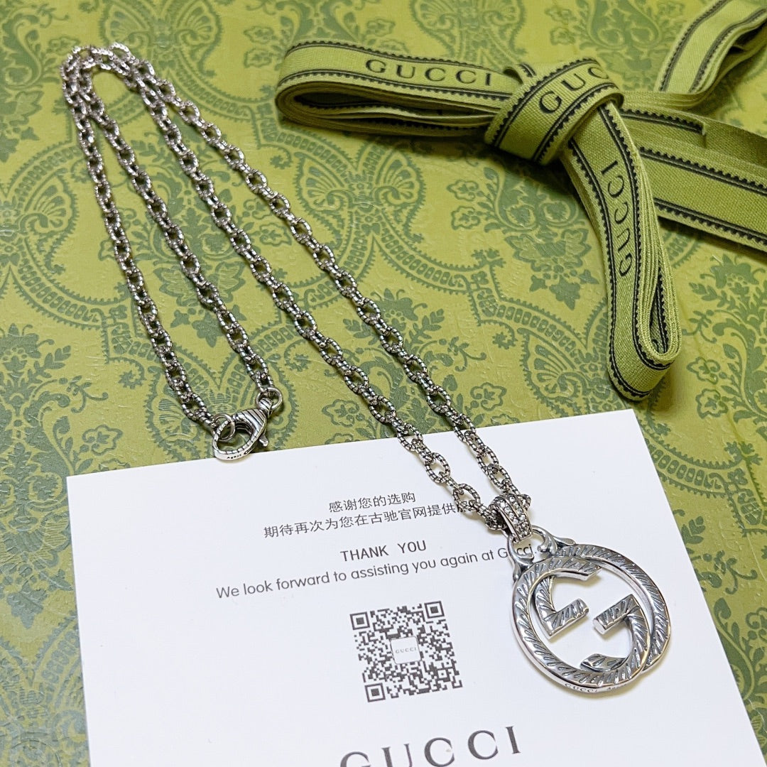 Gucci nterlocking necklace silver G2603172 Gucci Nterlocking Necklace Silver G2603172