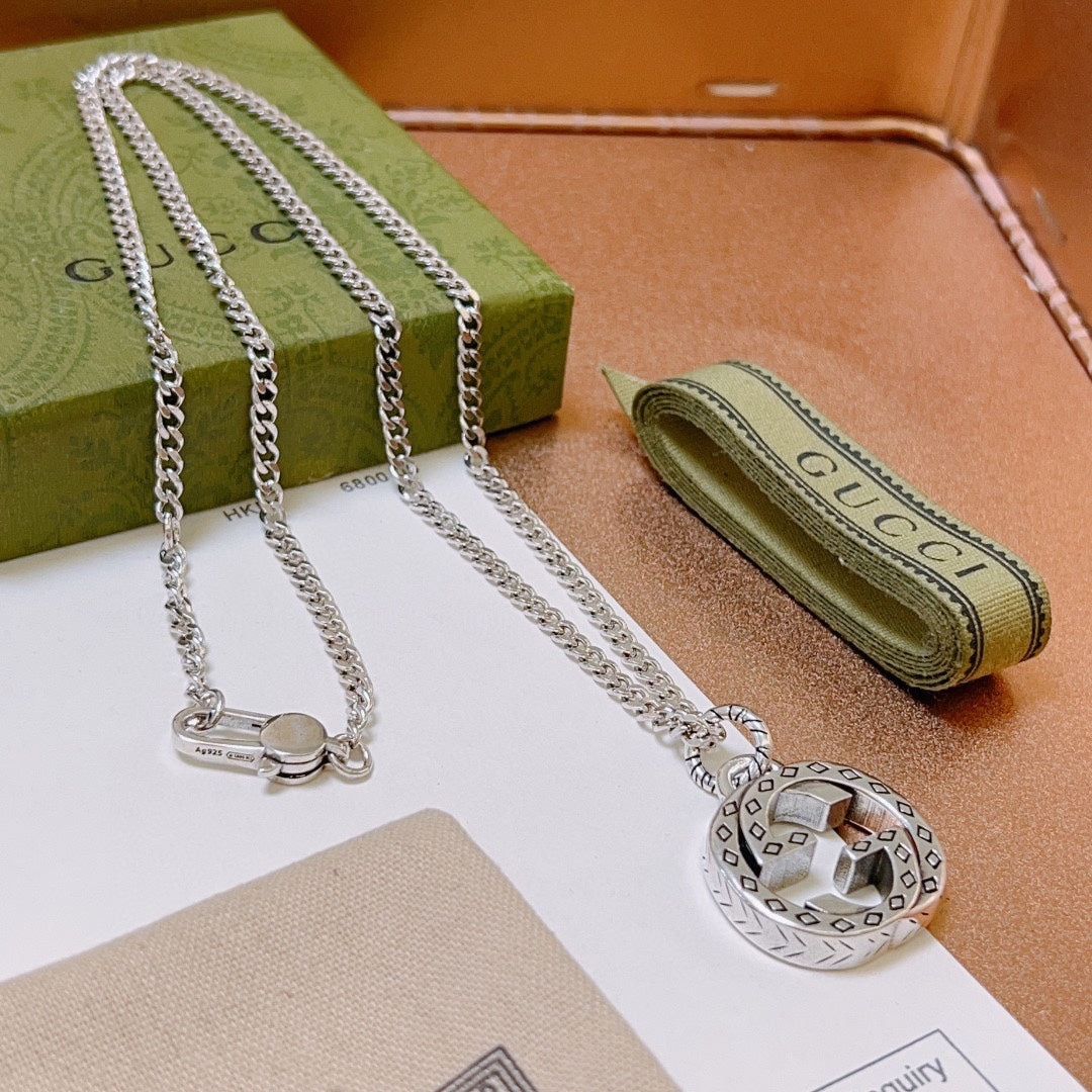Gucci nterlocking necklace silver G2603173 Gucci Nterlocking Necklace Silver G2603173