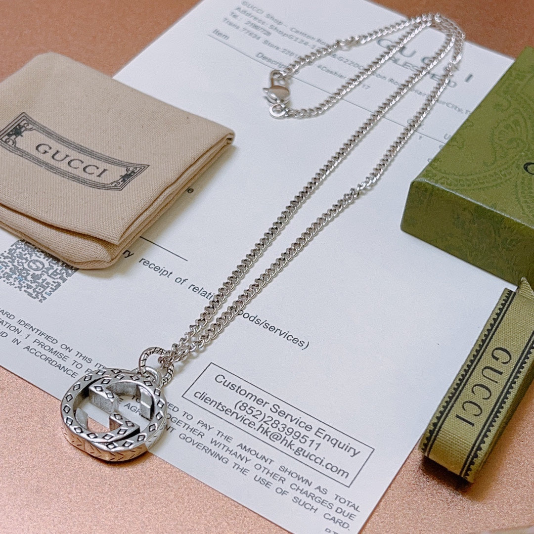 Gucci nterlocking necklace silver G2603173 Gucci Nterlocking Necklace Silver G2603173