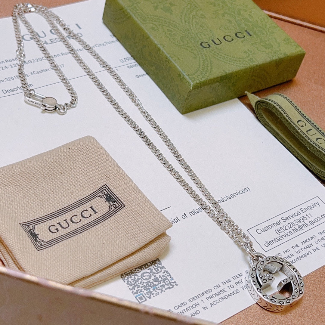 Gucci nterlocking necklace silver G2603173 Gucci Nterlocking Necklace Silver G2603173