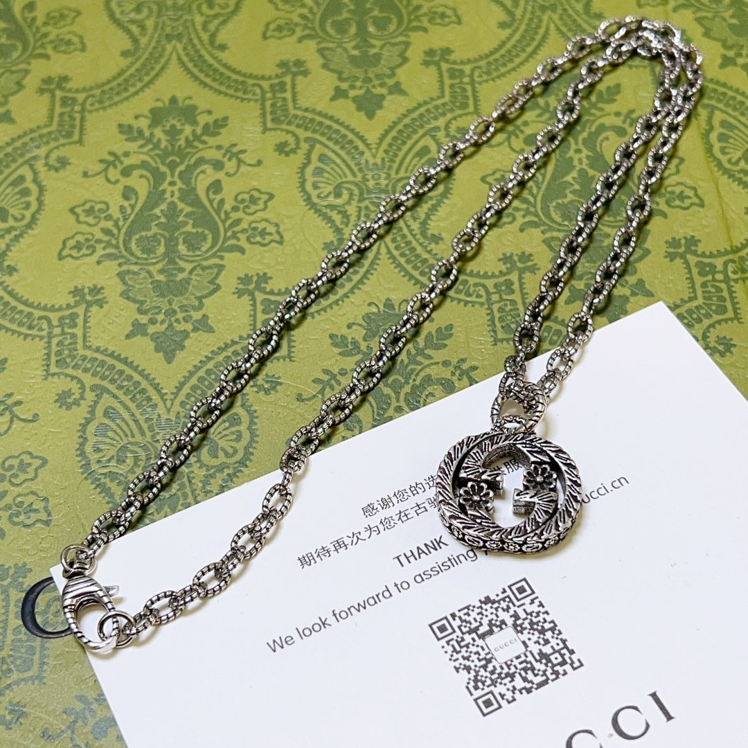 Gucci nterlocking necklace silver G2603174 Gucci Nterlocking Necklace Silver G2603174