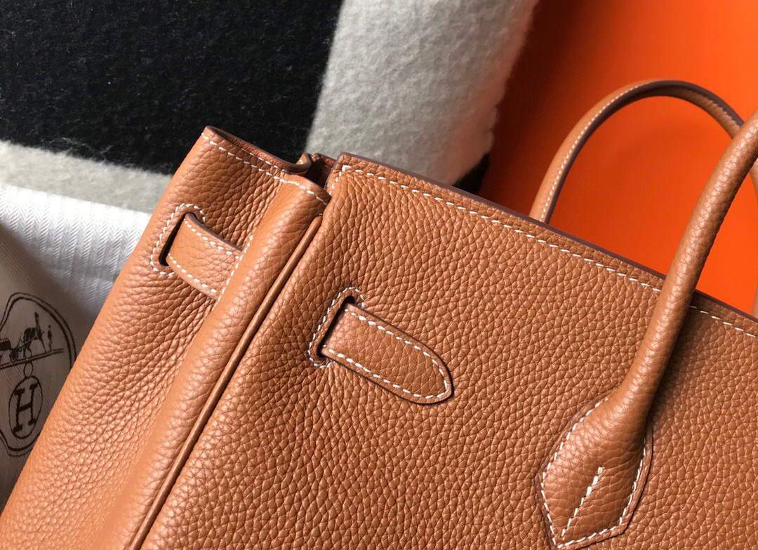 Hermes Birkin Designer Tote Bag Togo Leather 28340 Tan