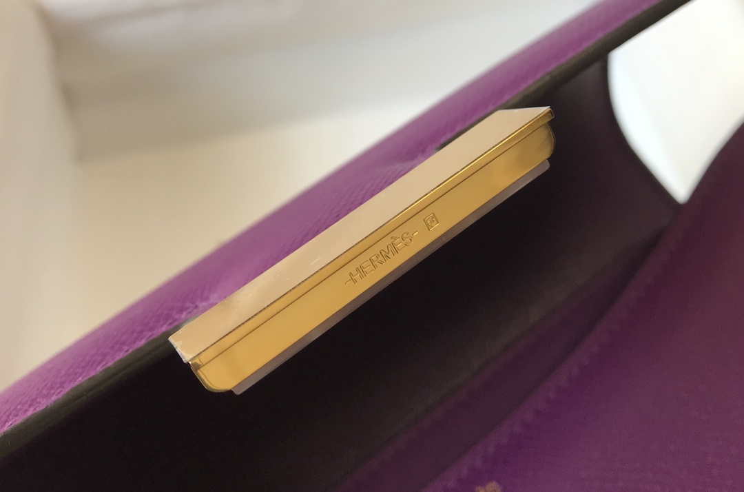 Hermes Constance Cross Body Bag Epsom Leather Gold H28404