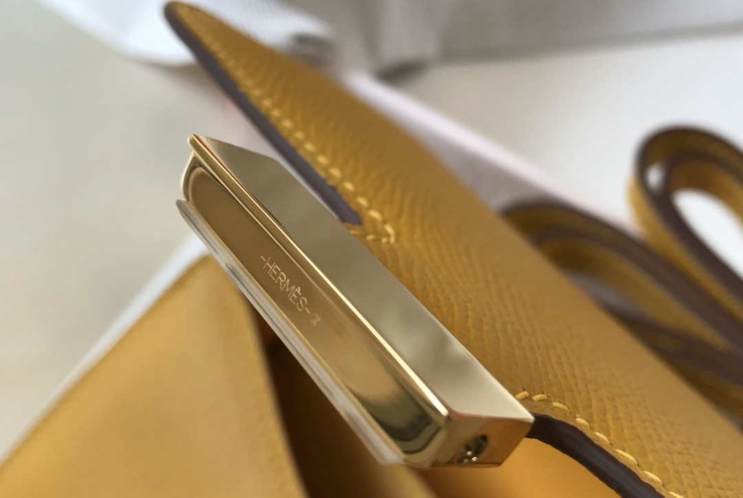 Hermes Constance Cross Body Bag Epsom Leather Gold H28413