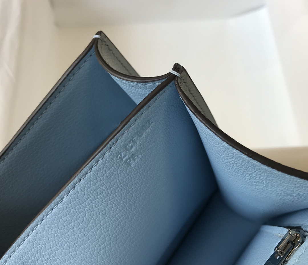 Hermes Constance Shoulder Bags Epsom Leather Silver H28420