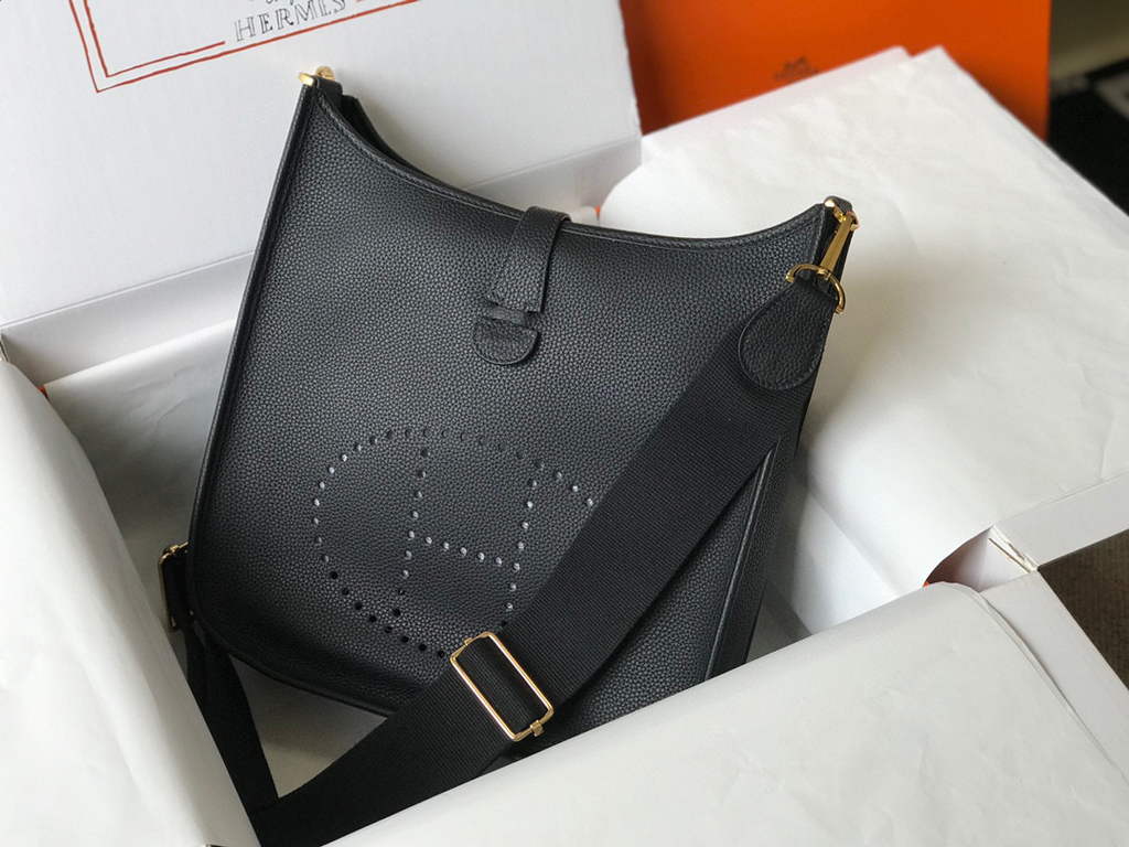 Hermes Evelyne III 29 bag Designer Hermes Shoulder Bag Black