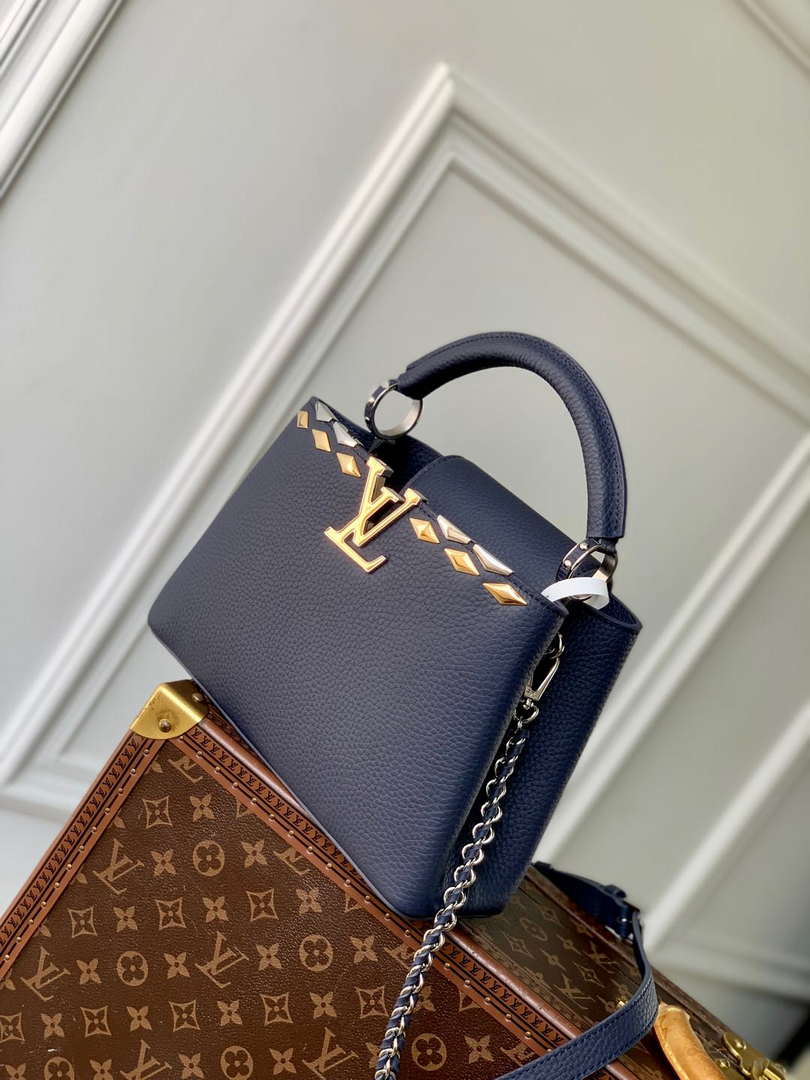 Louis Vuitton LV M12751 Capucines BB Handbag Blue Louis Vuitton Lv M12751 Capucines Bb Handbag Blue