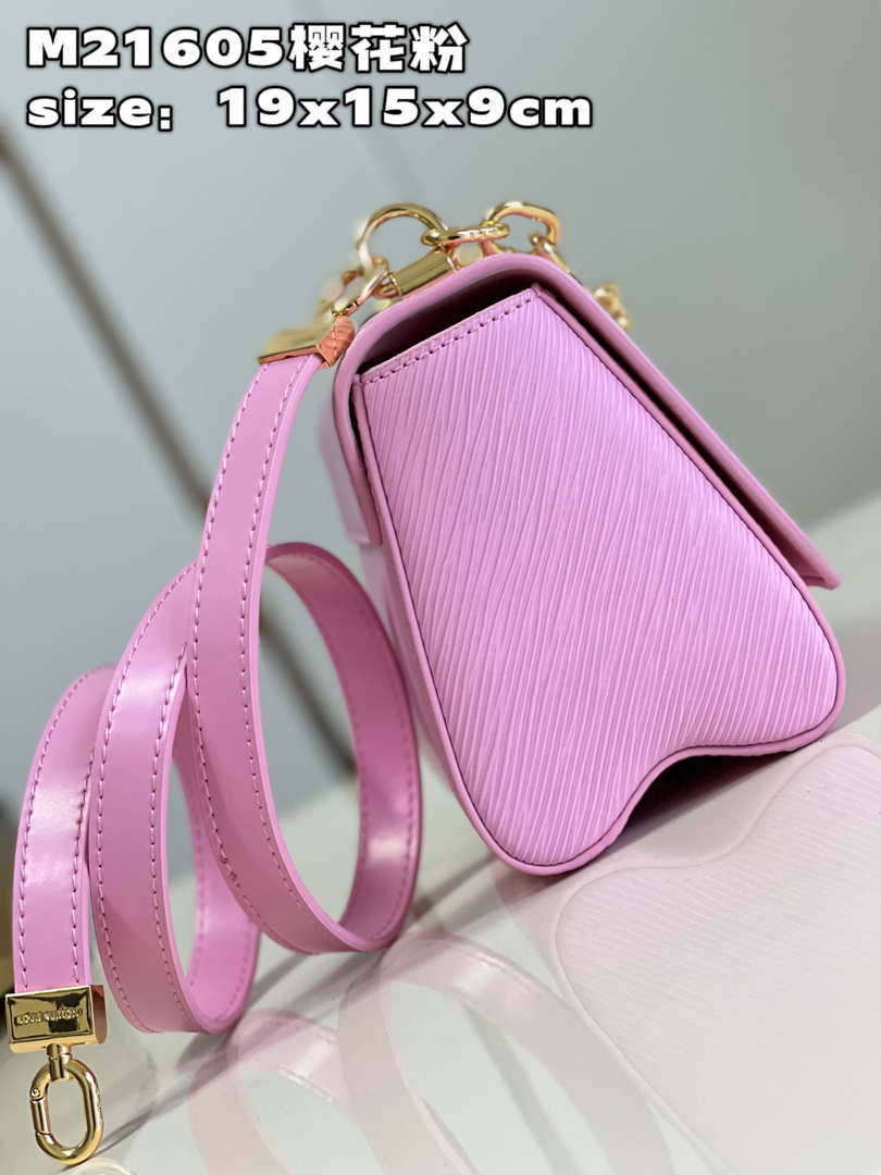 Louis Vuitton LV M21605 Twist PM Bag Epi Rose Red Louis Vuitton Lv M21605 Twist Pm Bag Epi Rose Red