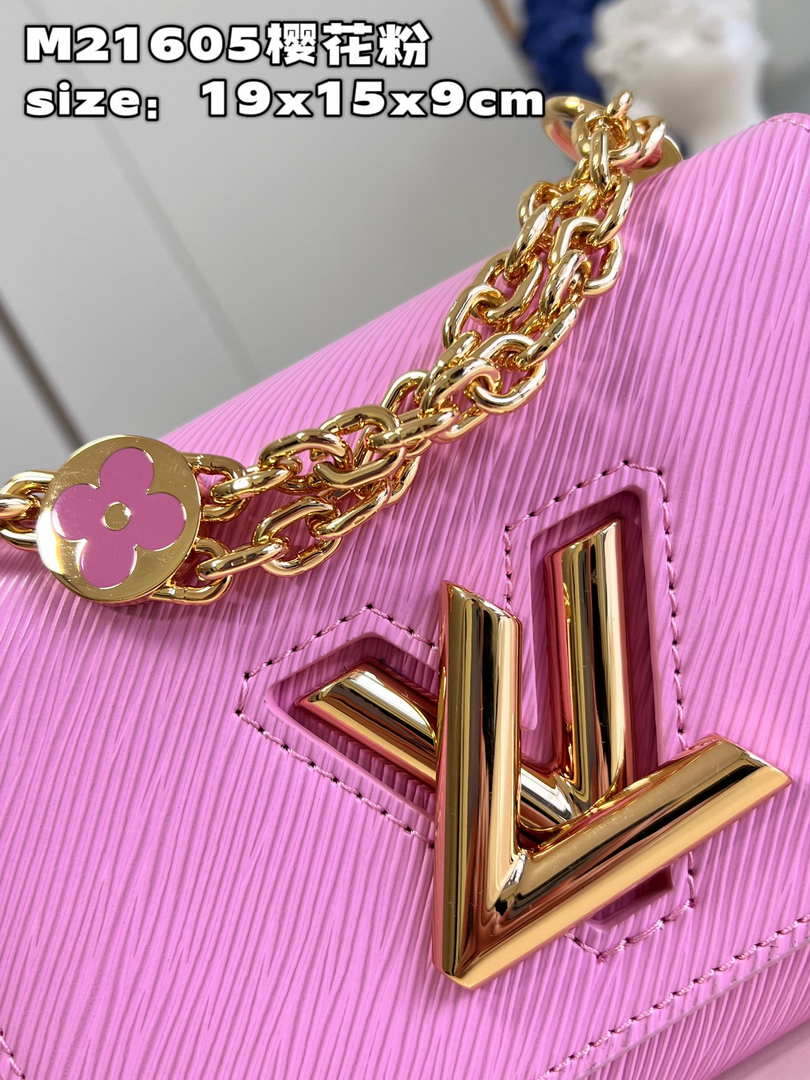 Louis Vuitton LV M21605 Twist PM Bag Epi Rose Red Louis Vuitton Lv M21605 Twist Pm Bag Epi Rose Red