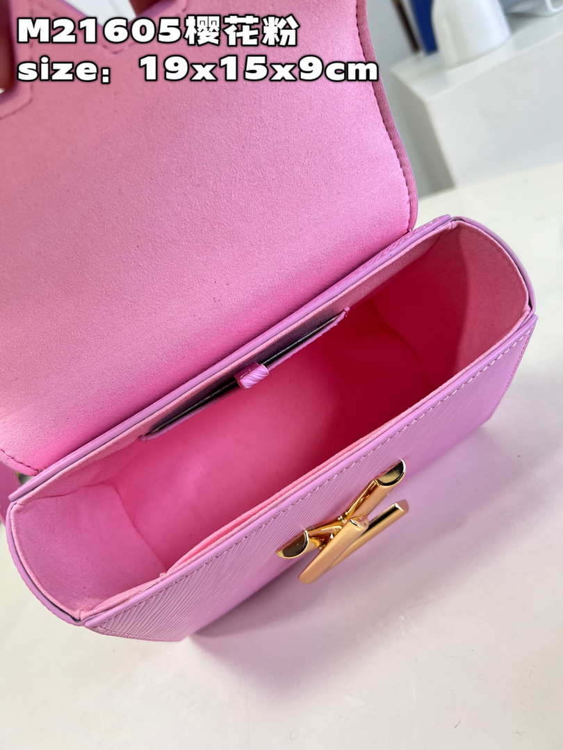 Louis Vuitton LV M21605 Twist PM Bag Epi Rose Red Louis Vuitton Lv M21605 Twist Pm Bag Epi Rose Red