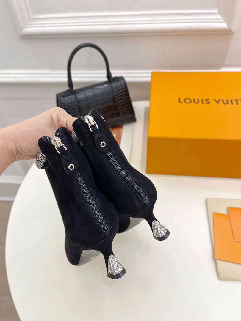 LV 1ACAKQ Louis Vuitton Women’s Sparkle Ankle Boot Heel 65mm L75231