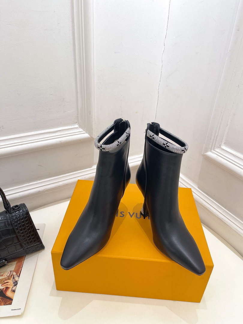 LV 1ACAKQ Louis Vuitton Women’s Sparkle Ankle Boot Heel 95mm L75226