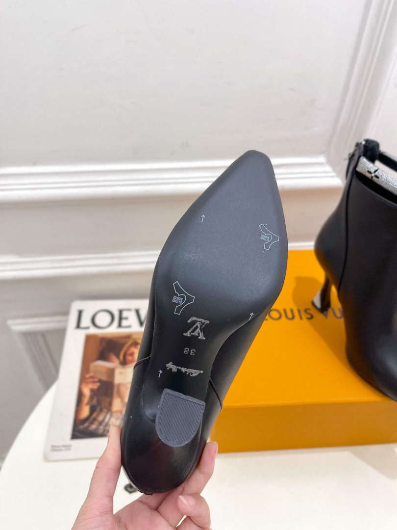 LV 1ACAKQ Louis Vuitton Women’s Sparkle Ankle Boot Heel 95mm L75226