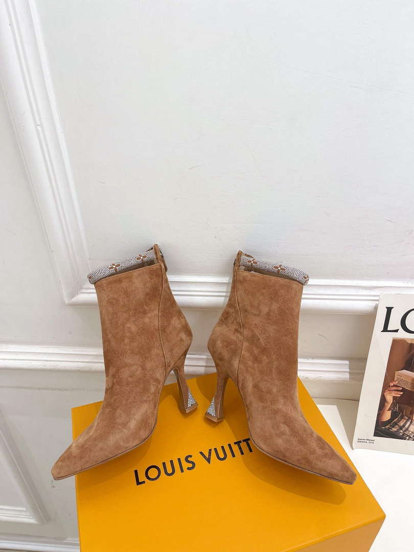 LV 1ACAKQ Louis Vuitton Women’s Sparkle Ankle Boot Heel 95mm L75227