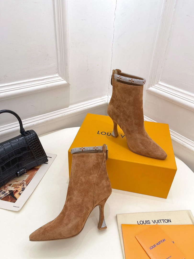 LV 1ACAKQ Louis Vuitton Women’s Sparkle Ankle Boot Heel 95mm L75227