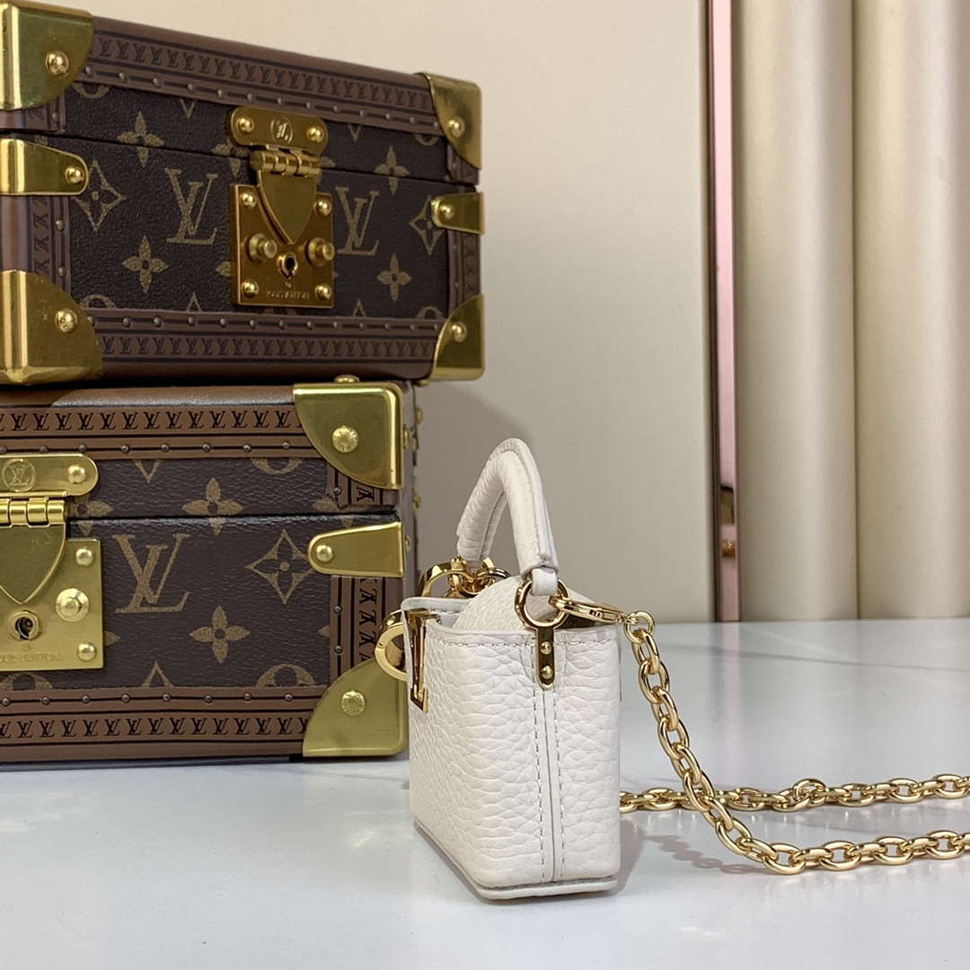 LV M02132 Louis Vuitton Capucines Micro Bag White Lv M02132 Louis Vuitton Capucines Micro Bag White