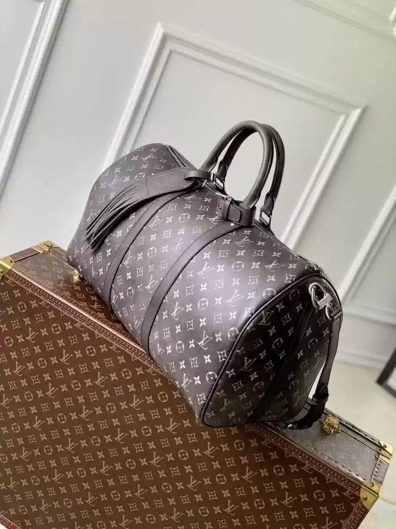 LV M11596 Louis Vuitton Keepall Bandoulière 50 Autres Cuirs Monogram Black