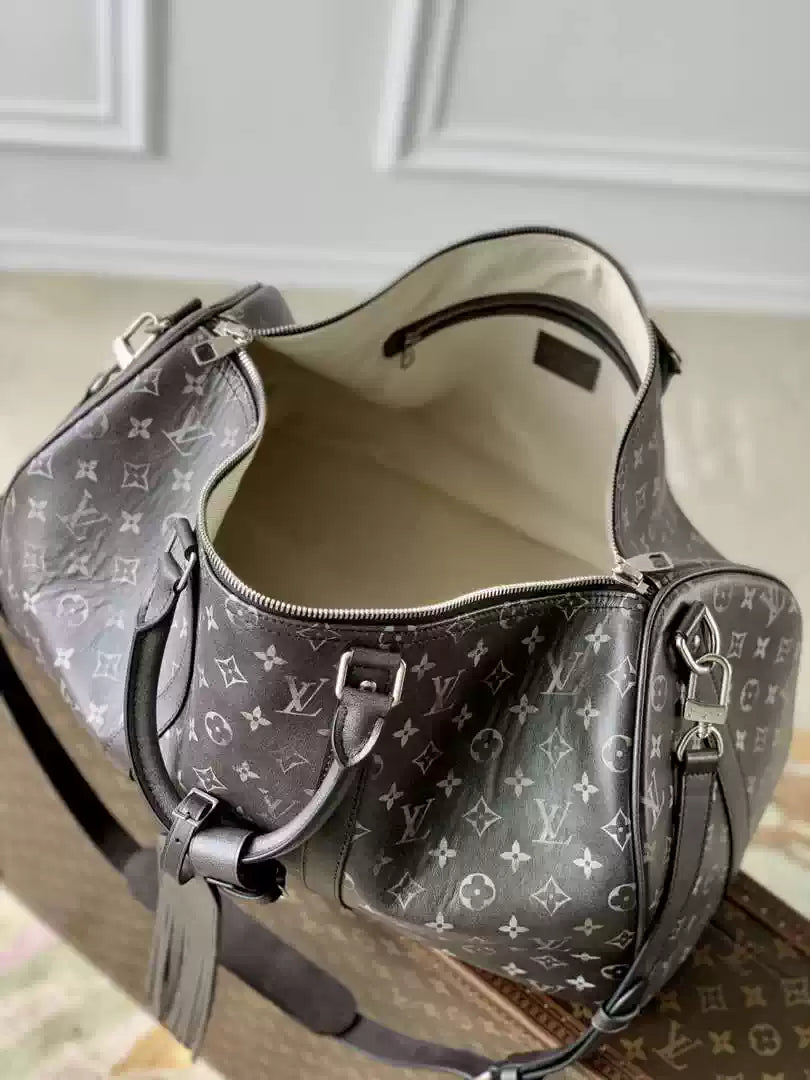 LV M11596 Louis Vuitton Keepall Bandoulière 50 Autres Cuirs Monogram Black