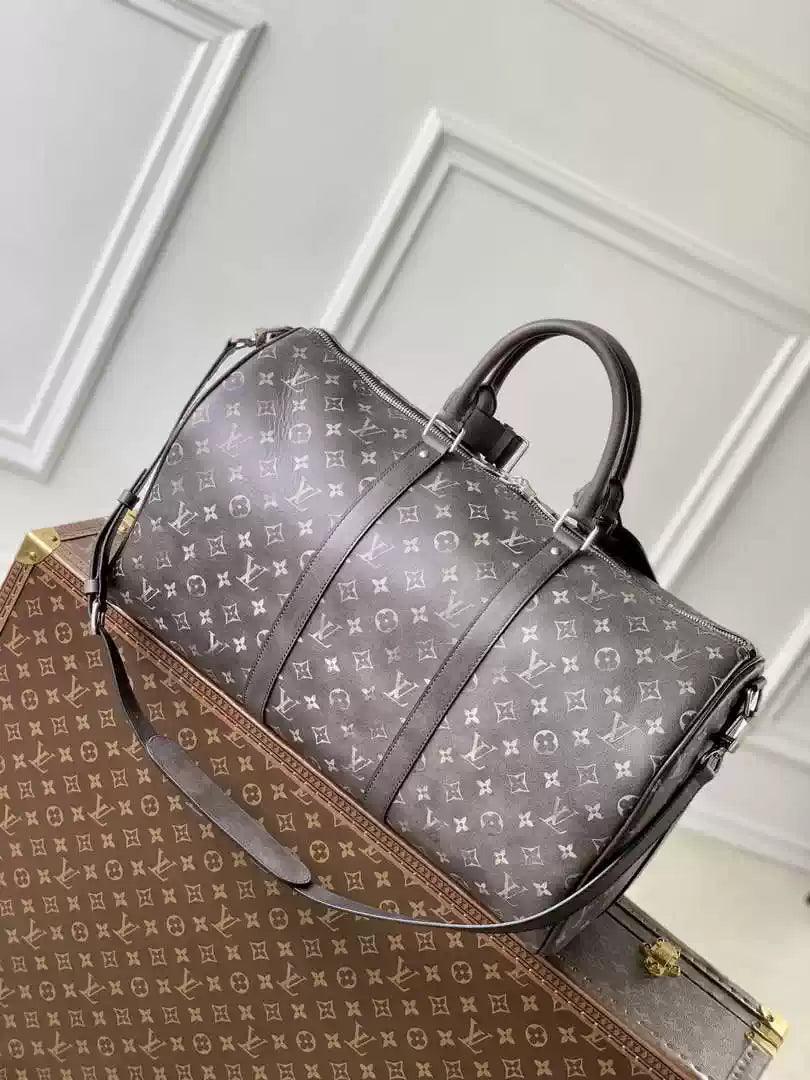 LV M11596 Louis Vuitton Keepall Bandoulière 50 Autres Cuirs Monogram Black