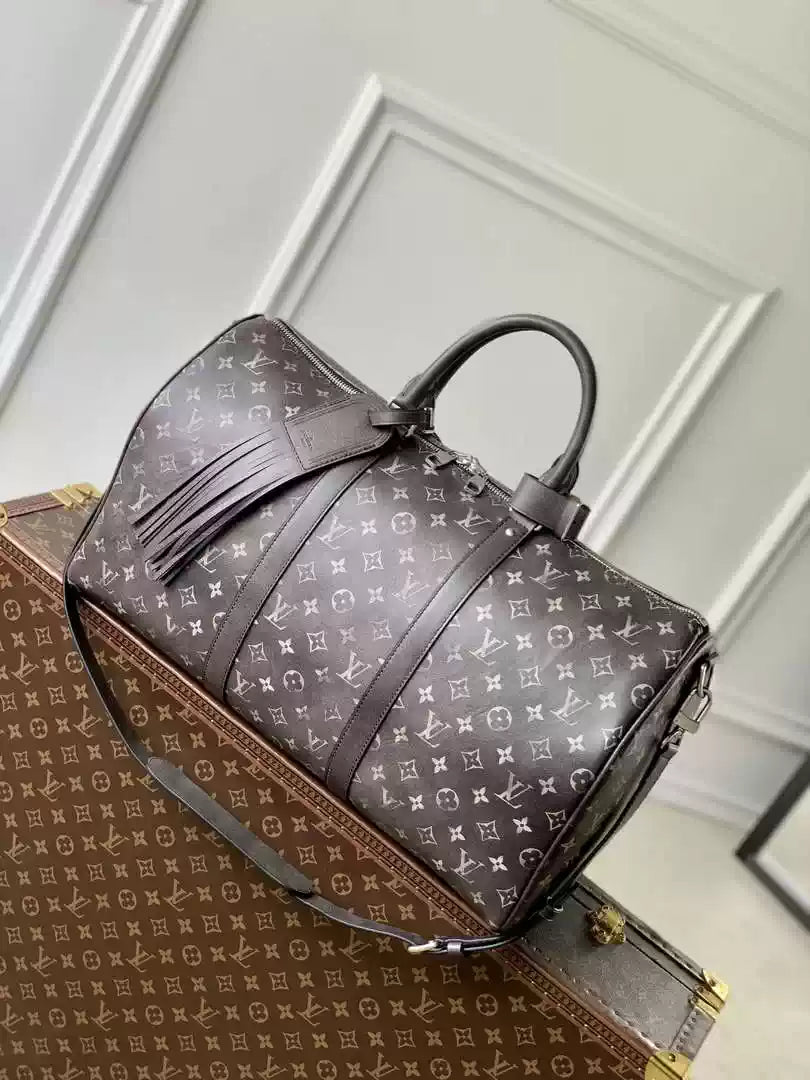 LV M11596 Louis Vuitton Keepall Bandoulière 50 Autres Cuirs Monogram Black