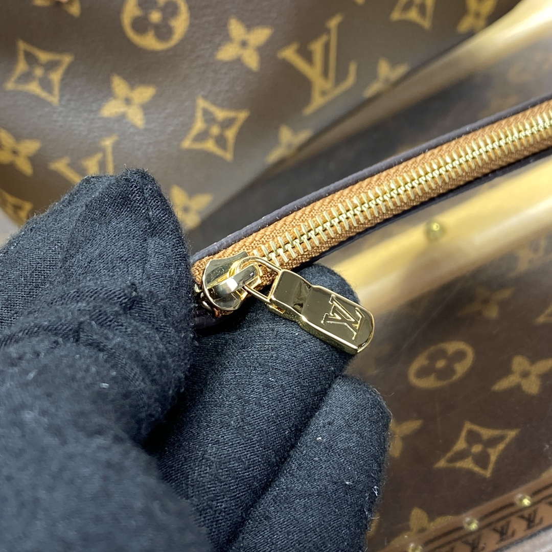 LV M12099 Louis Vuitton Reversible Neverfull Bandoulière Inside Out BB Handbag Brown