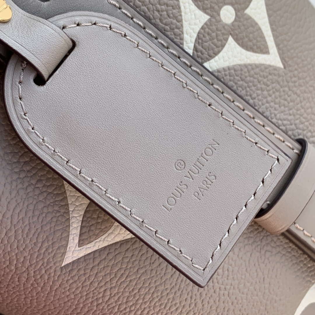 LV M13045 Louis Vuitton All In BB Bag Bicolor Monogram Empreinte leather Cream