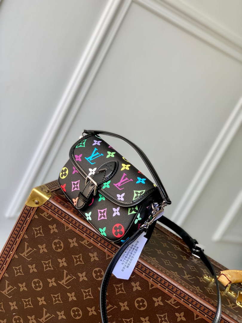 LV M14194 Louis Vuitton LV x TM Nano Diane Bag Black Multicolored Monogram Canvas