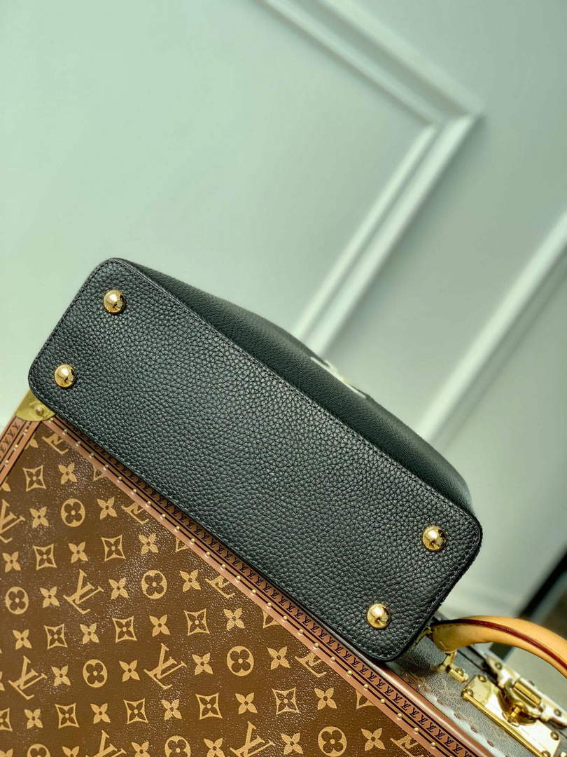 LV M20704 Louis Vuitton Capucines MM Handbag Black