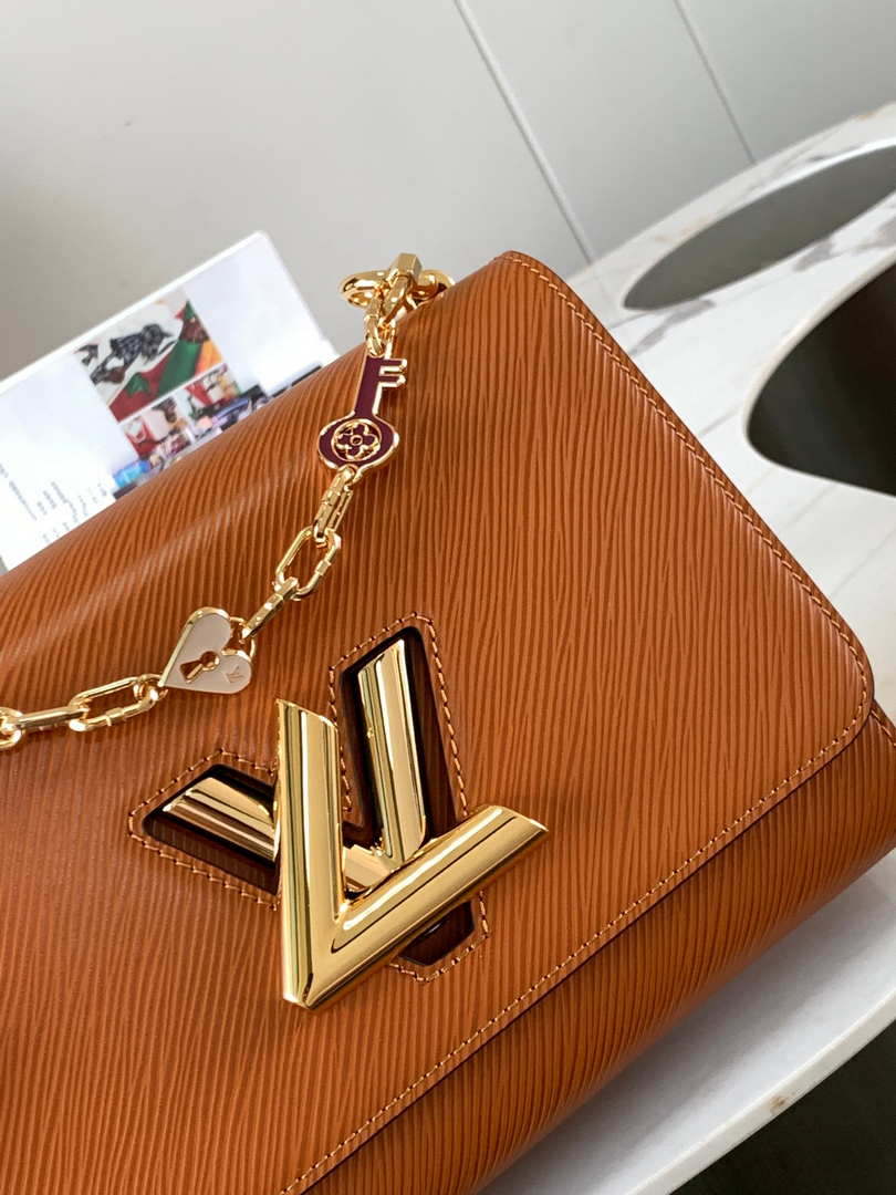 LV M20846 Louis Vuitton Twist MM Bag Epi Brown