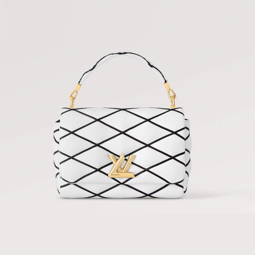 LV M22890 Louis Vuitton GO-14 MM Bag White/Black