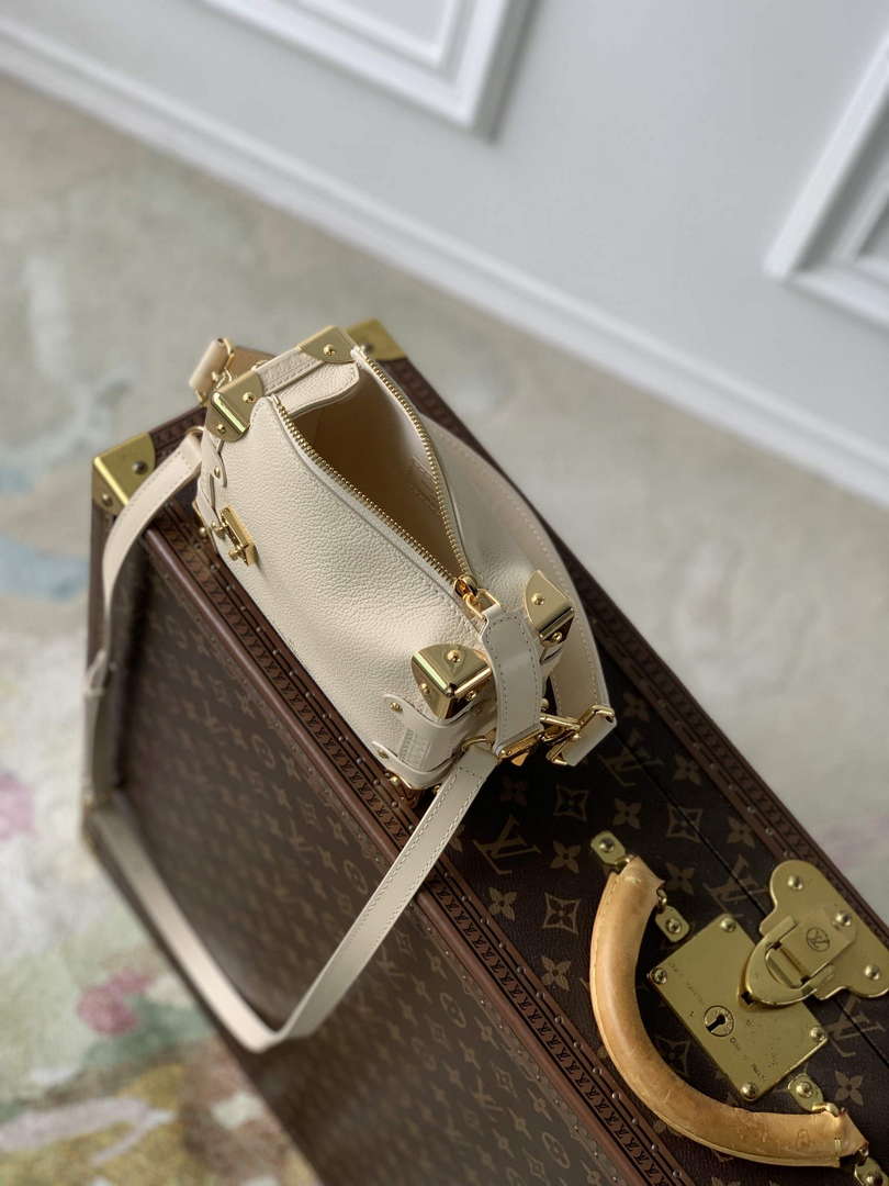 LV M23915 Louis Vuitton Side Trunk PM Bag Chalk