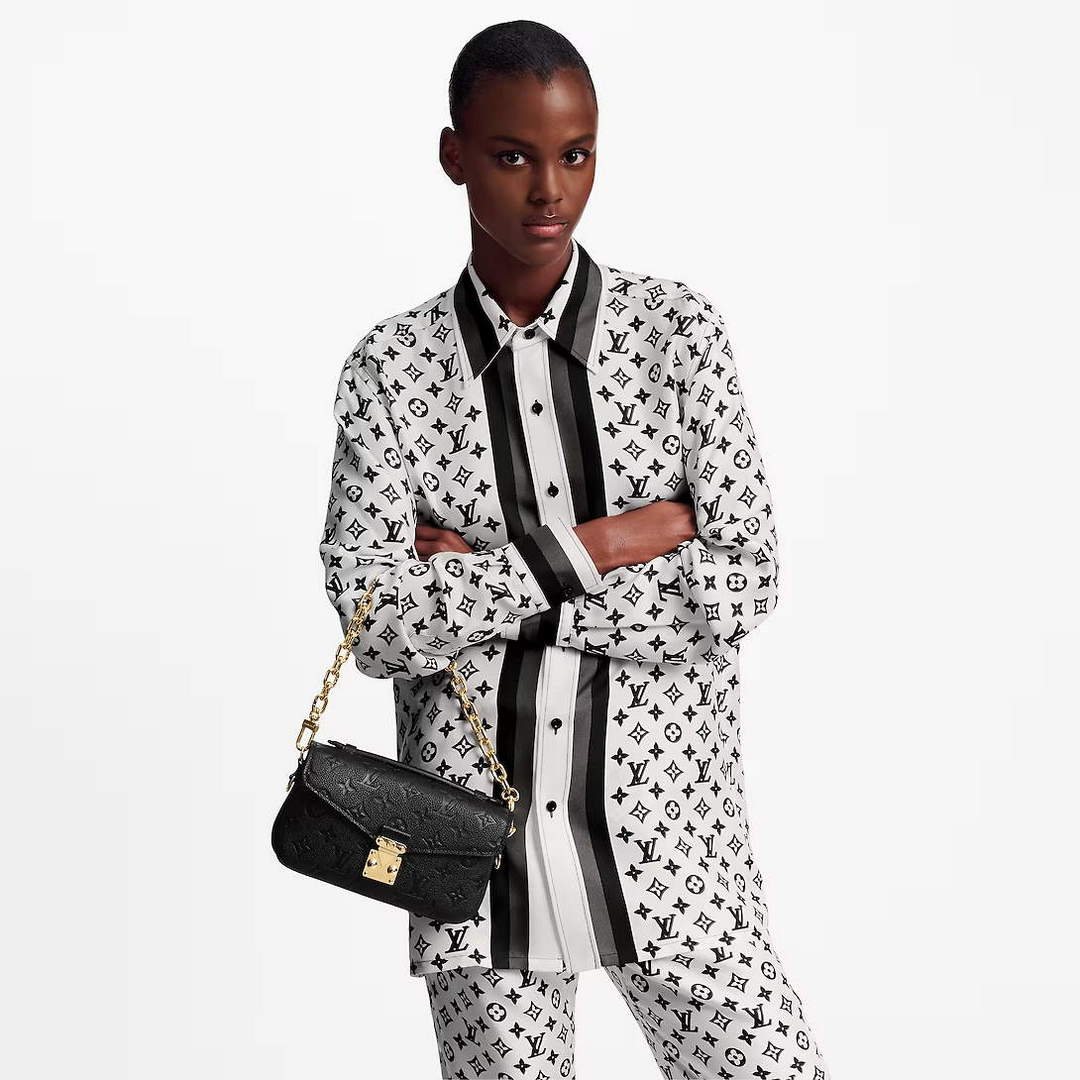 LV M46595 Louis Vuitton Pochette Métis East West bag Monogram Empreinte Leather Black Lv M46595 Louis Vuitton Pochette Métis East West Bag Monogram Empreinte Leather Black
