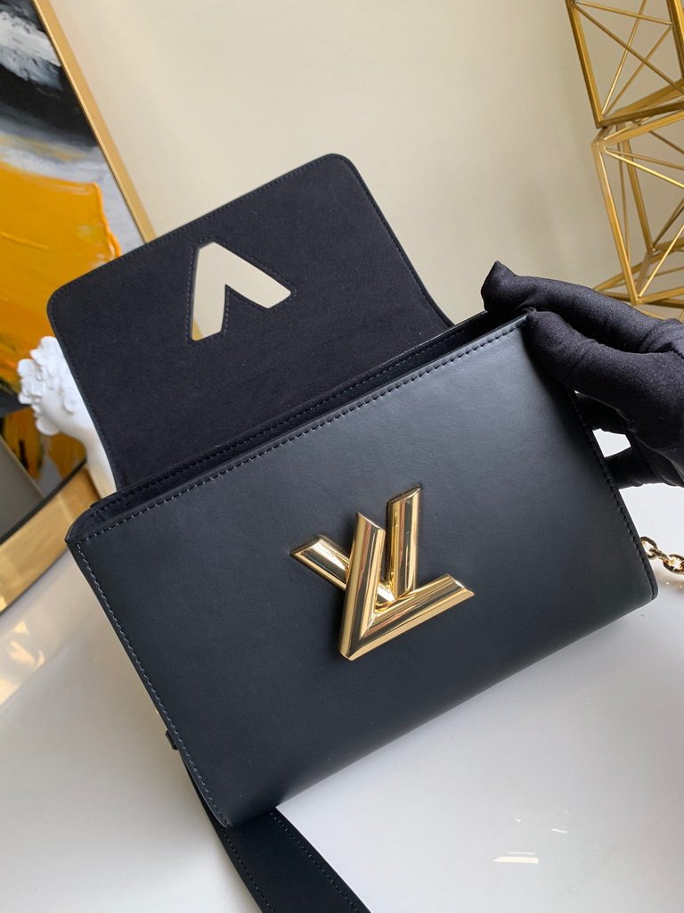 LV M50282 Louis Vuitton M57517 Twist MM shoulder Epi bag Black and Monogram