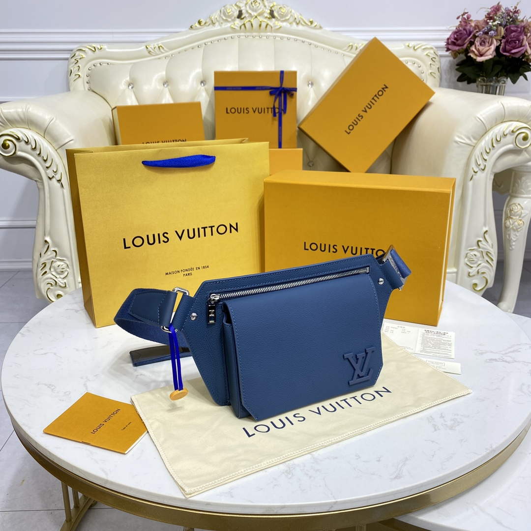 LV M57081 Louis Vuitton Takeoff Slingbag Navy blue
