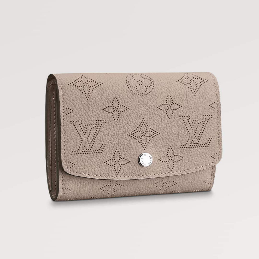 LV M62542 Louis Vuitton Iris Compact Wallet Galet Gray