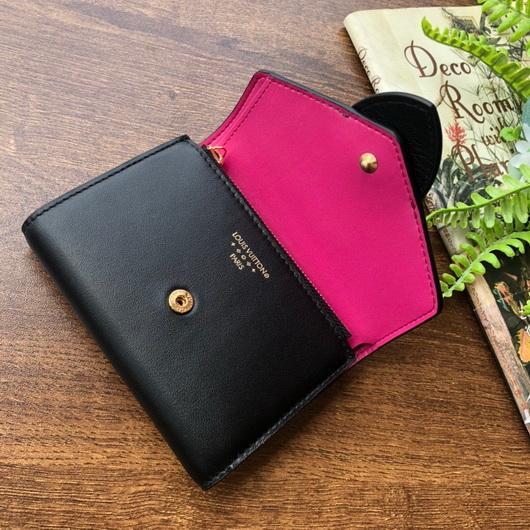 LV M69175 Louis Vuitton LV Pont 9 Compact Wallet Cowhide Leather Black