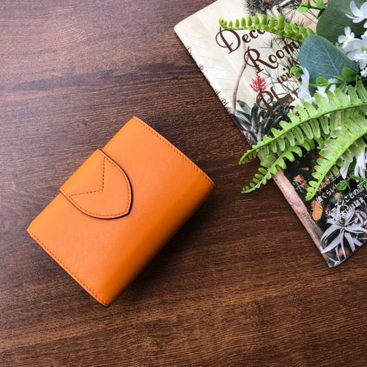 LV M69175 Louis Vuitton LV Pont 9 Compact Wallet Cowhide Leather Orange