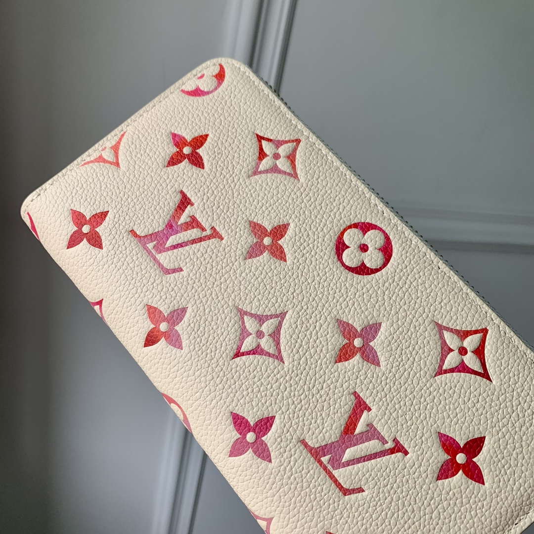 LV M83505 Louis Vuitton Zippy Wallet Sunrise Aquarelle Beige