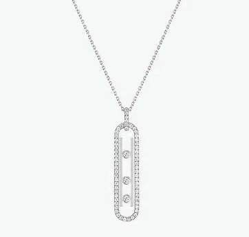 Messika Rose Gold Diamond Necklace Move Classique 20217