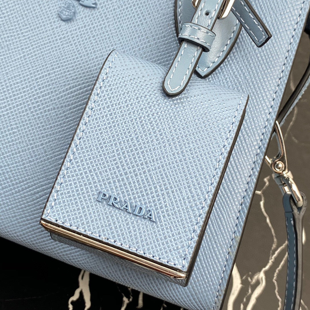 Prada 1BA269 Small Prada Kristen Saffiano bag Blue