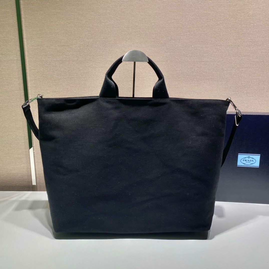 Prada 1BG395 Drill tote Shoulder bag Black