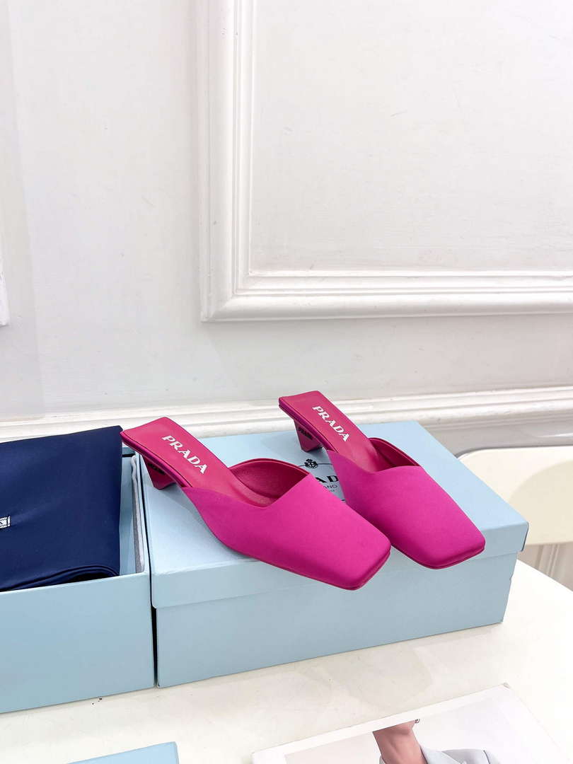 Prada 1I479N Women’s Satin Mules Fashion Shoes P67321