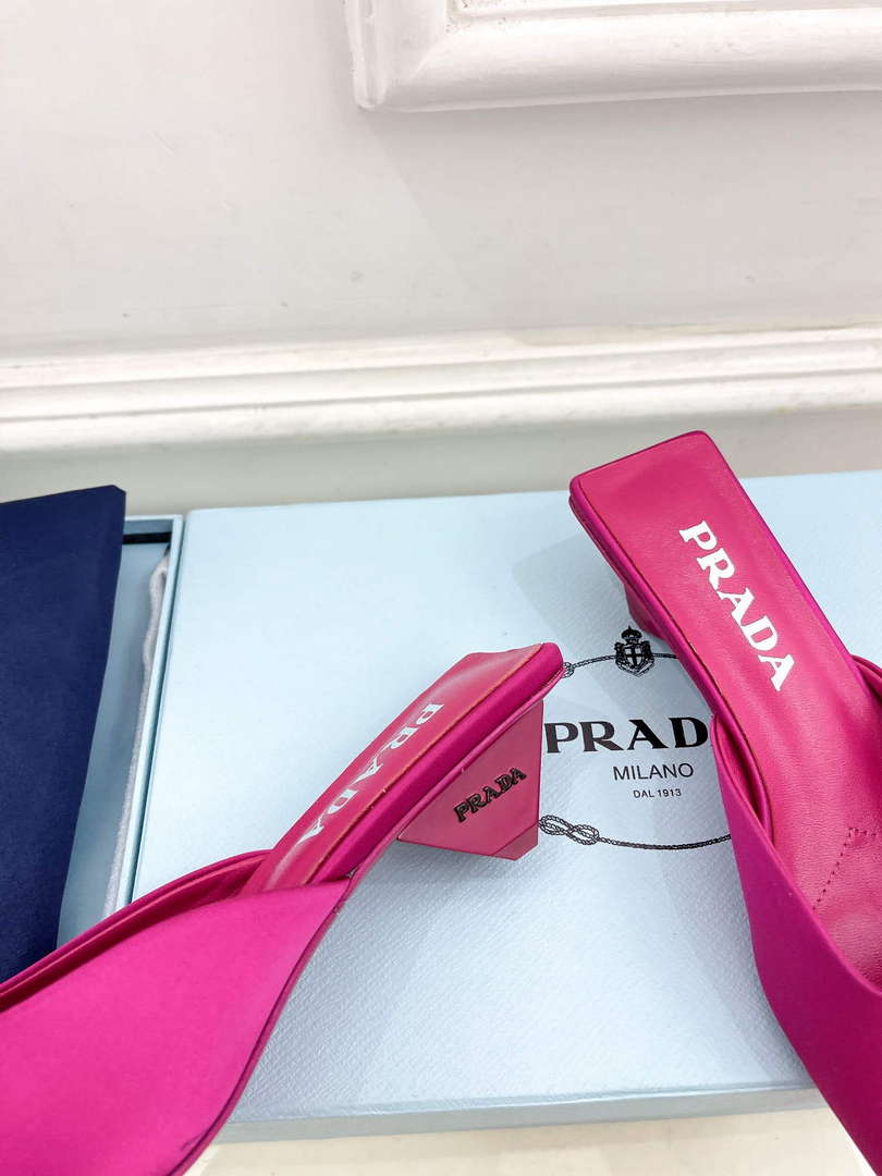 Prada 1I479N Women’s Satin Mules Fashion Shoes P67321
