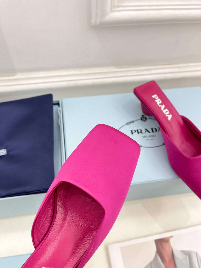 Prada 1I479N Women’s Satin Mules Fashion Shoes P67321