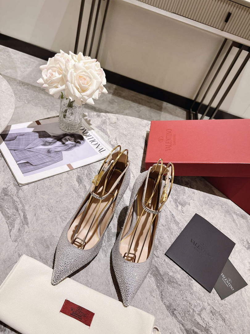 Valentino Women’s Full Diamond Shoes 100mm V75465