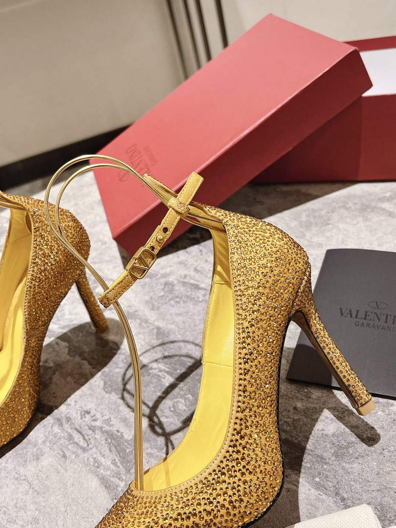 Valentino Women’s Full Diamond Shoes 100mm V75468