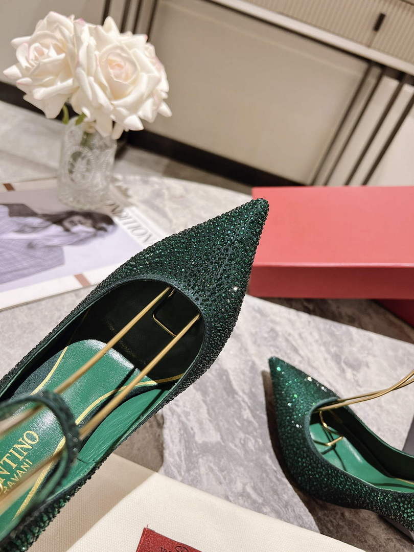 Valentino Women’s Full Diamond Shoes 100mm V75469